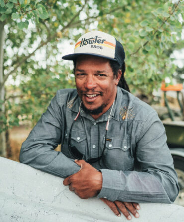 A man poses fora portrait