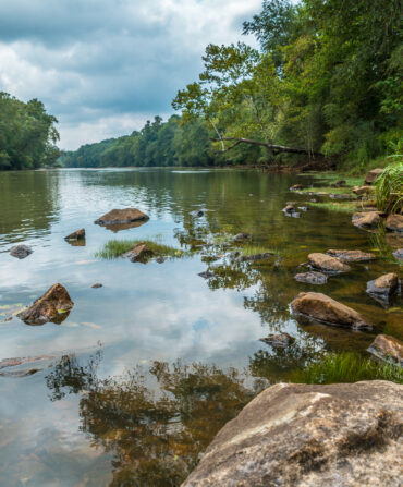 A river with rocks