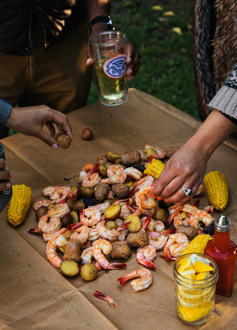 A spread of lowcountry boil