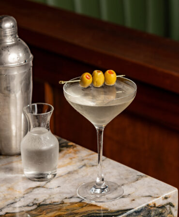 Martini service at a bar