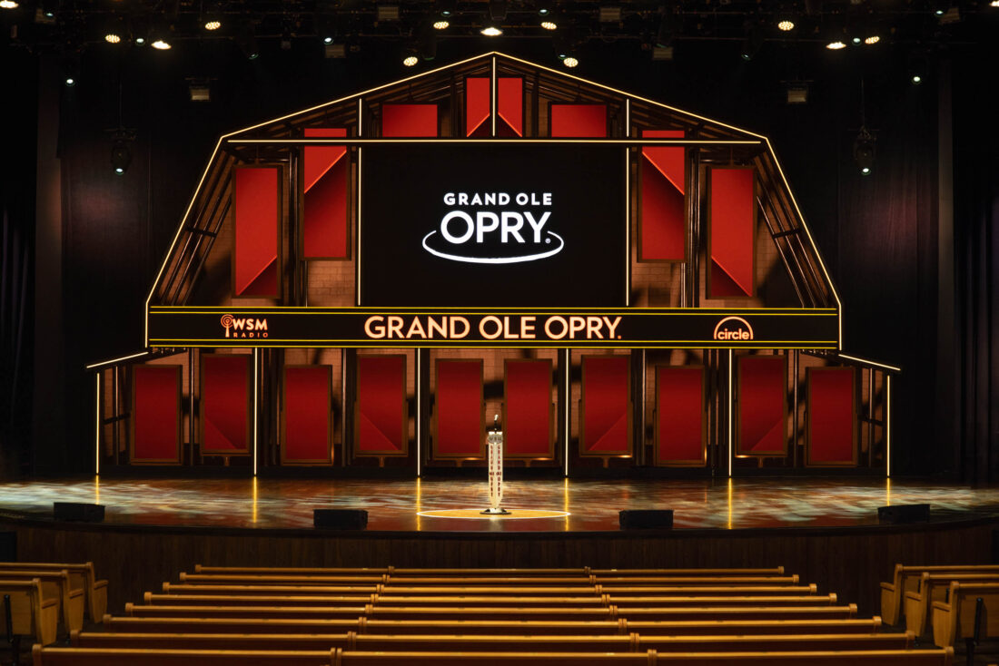 The stage of the Grand Ole Opry