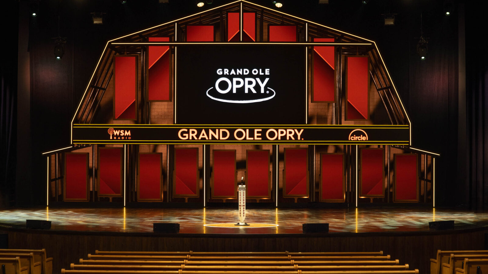 The stage of the Grand Ole Opry