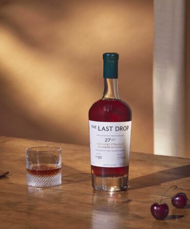 A product image of a bottle of bourbon