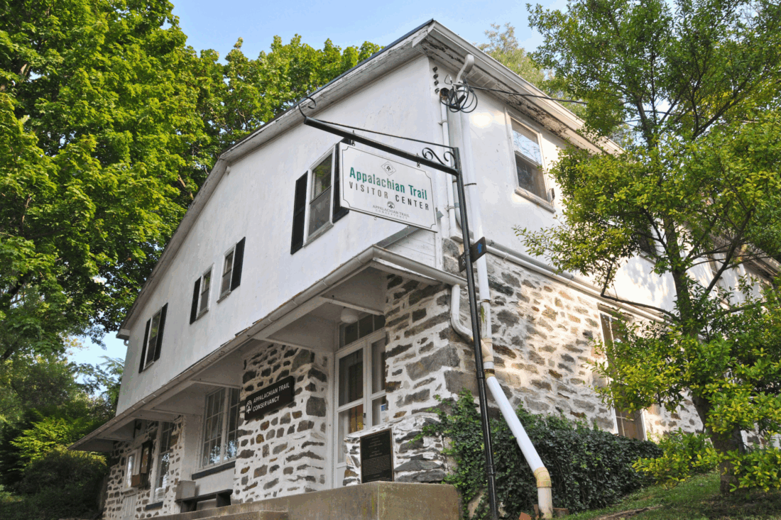 The exterior of a visitor center building